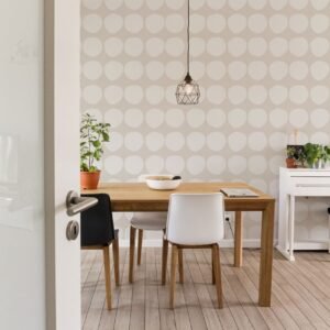 Neutral Retro Dots Design Removable Wallpaper Self Adhesive Wallpaper