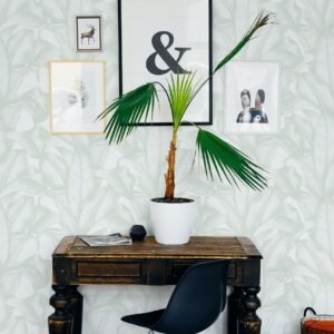 Sage Green Plaid Removable Wallpaper, Buffalo Check Temporary
