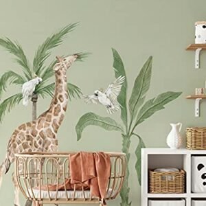 Giraffe Oasis Wall Decal Set Kids for Children's Bedroom Nursery Novelty Stickers