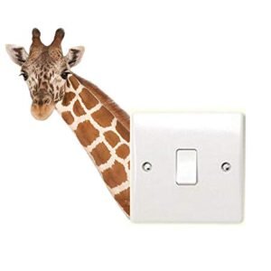 Giraffe Head Light Switch Wall Art Vinyl Wall Sticker