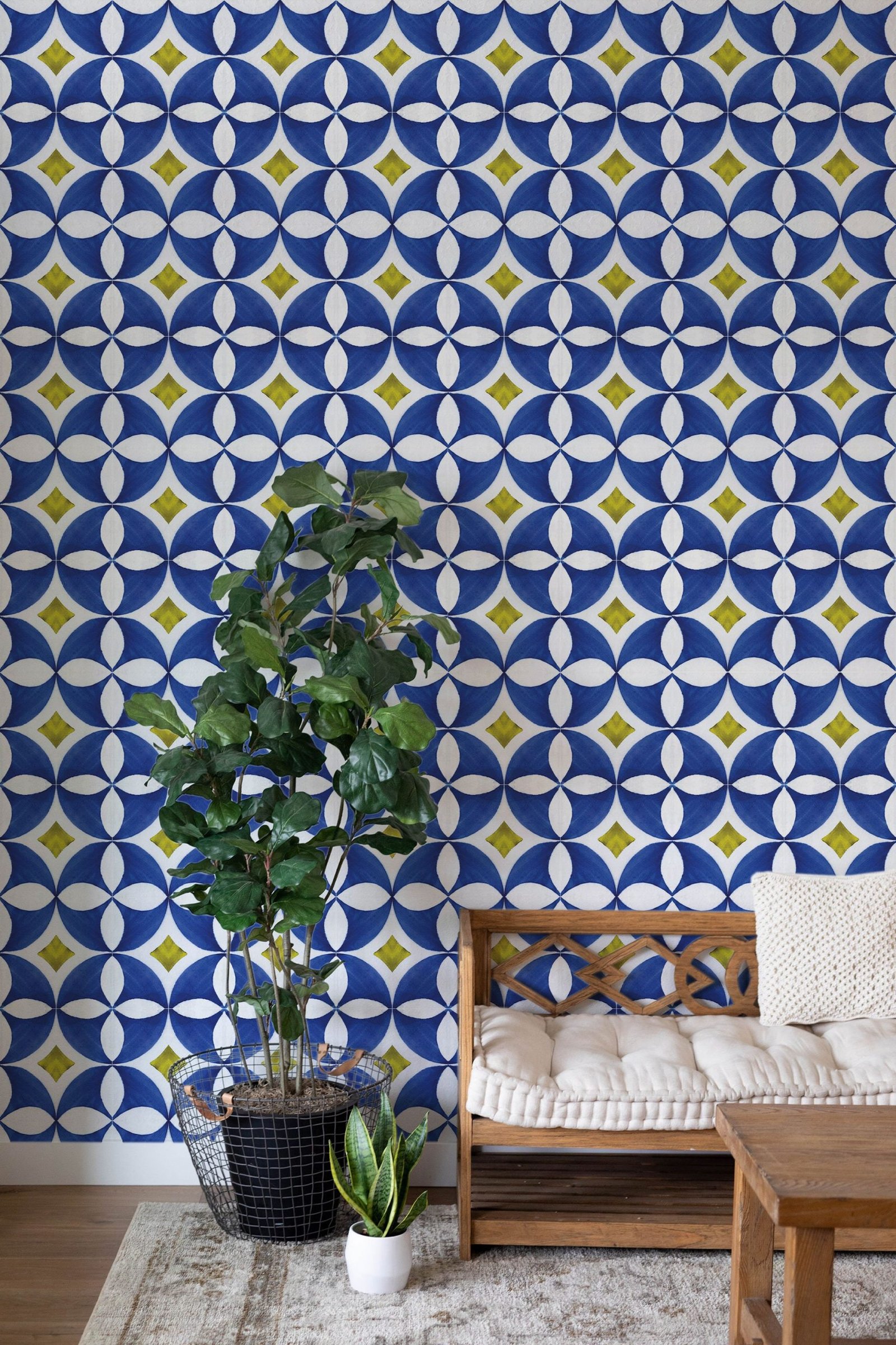 Modern Mediterranean tile wallpaper